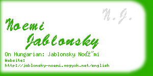 noemi jablonsky business card